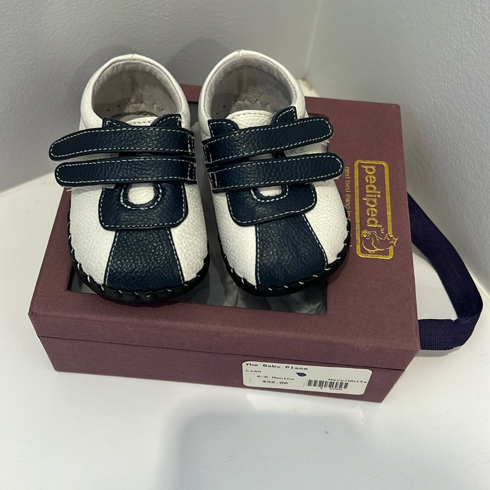 Pediped Leather Baby Shoes 0-6 Mo NIB